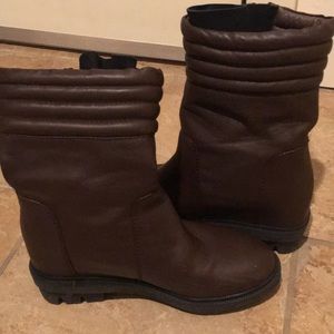 Dark Brown short boots with hidden heels